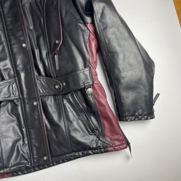 VTG SKI-DOO Racing Genuine Leather Jacket Men's Size L Made in Canada Bombardier - Picture 5 of 16